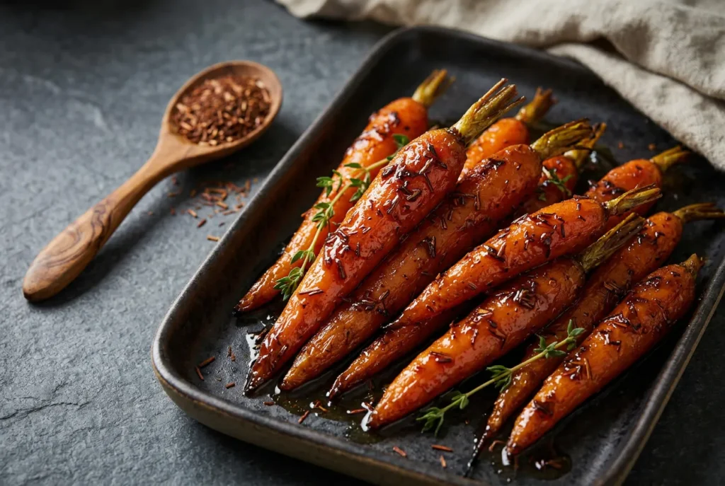 Zanahorias Asadas con Glaseado de Rooibos y Miel